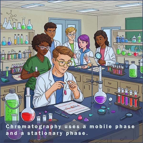 Images shows a students carrying out a chromatography experiment